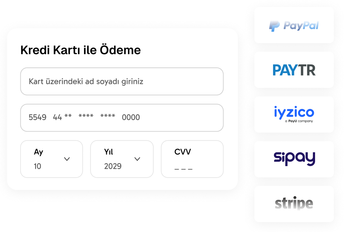 Ödeme Sistemlerinizi Seçin